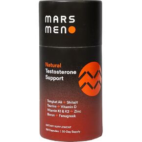 MARS MEN Testosterone Booster for Men - Natural Supplement Premium Tongkat Ali, Fenugreek, Shilajit & Boron - Male Support - Libido, Energy & Muscle Growth Support - 30 Servings in Saudi Arabia
