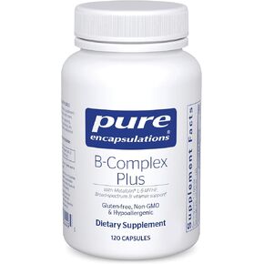 Pure Encapsulations B-Complex Plus - B Vitamins Supplement to Support Neurological Health, Cardiovascular Health, Energy Levels & Nervous System Support* - with Vitamin B12 & More - 120 Capsules in Kuwait