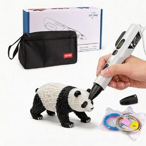 3D Printing Pen Kit, 3D Printer Pen with Adjustable Temperature,Stepless Speed, PLA/ABS Compatible 3D Drawing LCD Display, for Creative Art, DIY Projects,White in Kuwait