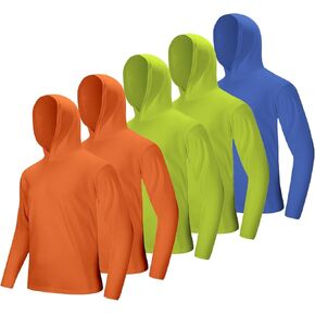5 Pack Sun Hoodie for Men UPF 50+ Long Sleeve Fishing Shirts for Athletic Running Gym Workout in Kuwait