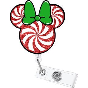 2 Pack Retractable Badge Holder Reels, Cute Red Mouse Badge Clips for School Students, Pediatric Nurses, Medical Assistant ID Badges Name Tag Card in Kuwait