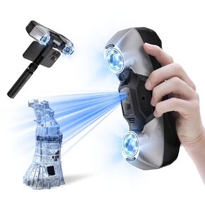 ماسح ضوئي Revopoint MetroY Pro ثلاثي الأبعاد للطباعة ثلاثية الأبعاد، دقة تصل إلى 0.01 مم، 34+15+1 ماسح ضوئي محمول بالليزر أزرق صناعي، 62 سطرًا كاملاً، معاينة في الوقت الفعلي، Wi-Fi 6 مدمج، مسح ثلاثي الأبعاد بالألوان الكاملة in Kuwait