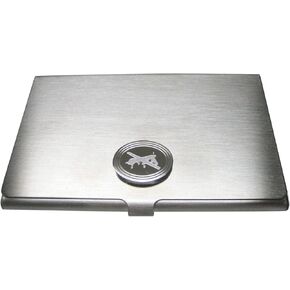 Kiola Designs Silver Toned Etched Oval Unmanned Aerial Vehicle UAV Drone Business Card Holder in Kuwait