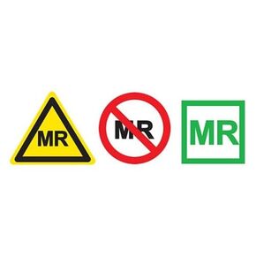ASTM MRI Warning Label Sets - Includes MR Safe (Green), MR Conditional (Yellow), MR Unsafe (Red) - 18 Labels (3 Each Size/Style) in Kuwait
