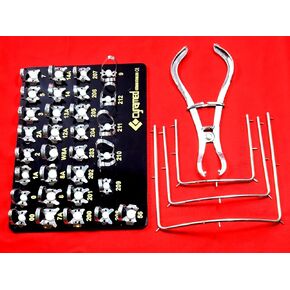 ArtLaB-Premium German Endodontic Rubber Dam Clamp with Black Tray-Dental Instruments Tools Kit (Rubber Dam Clamp Set of 31) in Kuwait