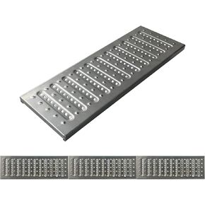 304 شبكة تصريف من الفولاذ المقاوم للصدأ مقاس 22.8 × 7.9 × 1 بوصة، 3 عبوات طول 68.5 بوصة أغطية تصريف خندق معدنية خارجية، شبكات تصريف المجاري الخارجية للفناء والرصيف والمنتزه والحديقة والمول وخط السياج in Kuwait