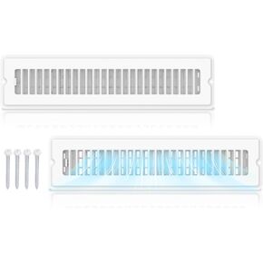 Floor Register 4x10-4 Pack Floor Vents Covers Heavy Duty Steel Walkable Floor Grates Vent Covers for Home Floor Intermediate Switch Design Adjustable Air Vent Covers for Sidewall and Floor, Gray in Kuwait