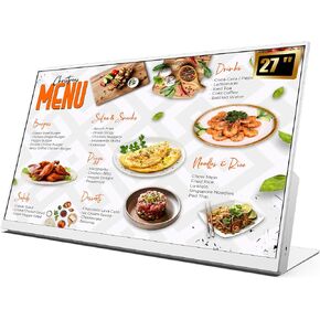 لوحة قائمة رقمية لسطح المكتب مقاس 24 بوصة، شاشة عرض رقمية عالية الدقة لمتجر بيع بالتجزئة، شاشة إعلانية تجارية تعمل بنظام Android مع CMS، عرض قائمة إلكترونية لمحل شاي الحليب/المطعم in Kuwait