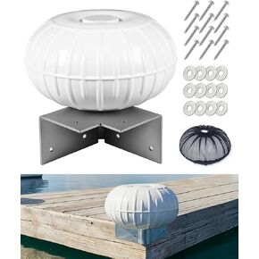 OCEANBROAD Dock Bumpers Wheel, Corner Mount Boat Dock Wheel Bumper, 12.6-Inch Inflatable Marine-Grade PVC, Smooth Rolling Design with Hardware & Cover, Easy Installation for Dock and Boat Protection in Kuwait