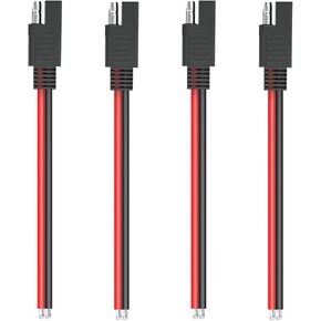 4PCS 14AWG 1FT SAE Single Plug 2Pin Cable, 30cm SAE Quick Connector DC Power Extension Cable for Solar Panel, Motorcycle, Car, Tractor in Kuwait