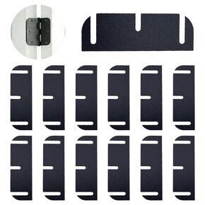 12 PCS Door Hinge Shims, 3.5 Inch Door Hinge Spacers Kit, Trimmable Hinges Shims PC Material for Door Repair & Alignment,0.05" Thickness in Saudi Arabia