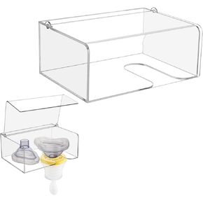 Beautyflier Wall-Mounted Holder for LifeVac Choking Rescue Device, Durable Acrylic Shelf Box for Airway Suction Device, Holds 1 Device + 1 Mask, Easy to Install and Access (Holder Only) in Kuwait