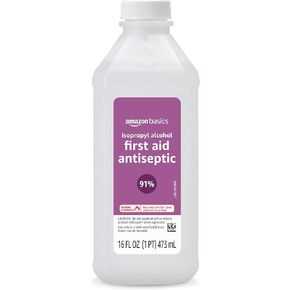Amazon Basics 91% Isopropyl Alcohol First Aid Antiseptic, Unscented, 16 Fl oz, 1-Pack in Kuwait