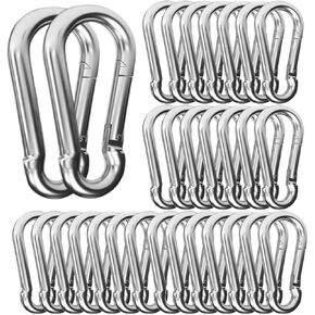 30 حزمة M4 حلقات تسلق صغيرة، 1.57 بوصة خطافات إطباقية محملة بنابض للتخييم في الهواء الطلق على ظهره سلسلة المفاتيح in Kuwait