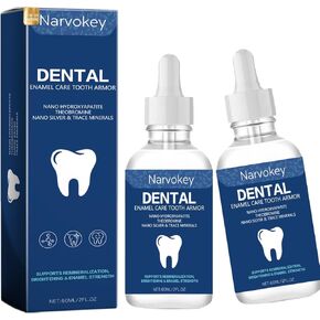 Cavity Healing Tooth Armor Transparent Enamel Strengthening Formula Drops with Hydroxyapatite, Daily Oral Care Solution for Cavity Defense and Gum Health, 2 Count in Kuwait