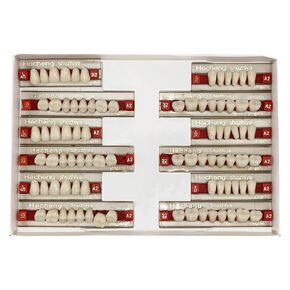 84 Pcs False Teeth Dental Complete Acrylic Resin Denture Teeth, 3 Sets Whole Teeth Synthetic Polymer Denture Tooth, 23 Shade A2 Upper + Lower Dental Materials for Replacement, DIY or Halloween in Kuwait
