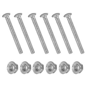 Trailer Coupler Bolt Kit for Cam-Style Couplers - 5/16 Inch 304 Stainless Steel Bolts with Lock Flange Nuts, Anti-Loosening Hardware(6set) in Kuwait