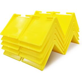 20-Pack 2 x 2 Inch V-Shaped Corner & Edge Protectors – Heavy Duty Industrial Tie Down Strap Protectors for 1" to 2" Straps, Crack-Resistant Cargo, Flatbed, Pallets & Moving – Yellow in Saudi Arabia