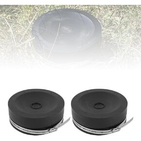 RULLINE 5" Flexible PVC Cap with Stainless Steel Clamps Sewer Cleanout Cap Black PVC Pipe Cap in Kuwait