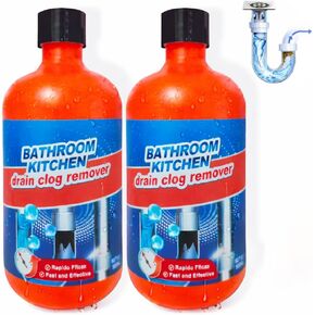 Drain Clog Remover, Liquid Plumber Drain Cleaner, Sink Cleaner Garbage Disposal and Deodorizer, Pipe Cleaners for Shower or Sink Drains, Professional Toilet Unclogs and Removes Hair, Blockage (2 pcs) in Kuwait