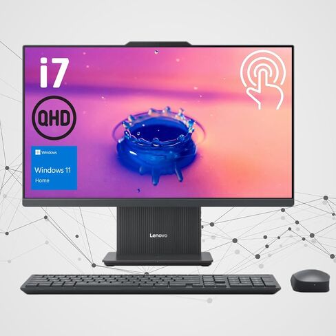 Lenovo ThinkCentre Neo 50a Gen 5 Business All-in-One 27" 100Hz Touchscreen FHD Display (Intel i7-13620H, 64GB DDR5, 8TB SSD, WiFi 6, Webcam, Win11P) w/DKZ USB Port Expander, Keyboard, & Mouse in Saudi Arabia