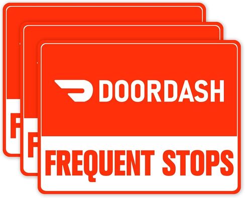 Orange-Yellow Car Magnet for Delivery Vehicle Makes Stops Frequent Stops Deliver Magnet Sign 7.5x25cm(2.9x9.8inch) in Kuwait