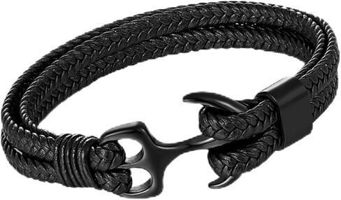 Personalized Son's Infinity Knot Bracelet Gift, To My Son/Grandson Stainless Steel Infinity Knot Leather Engraved with Love You Forever Bracelet Forever Linked Together Jewelry for Birthday Christmas in Kuwait