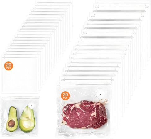 Vacuum Sealer for Sealing Food, Handheld Vacuum Pump Comes with 15 Vacuum Seal Bags for Clothing, Travel Vacuum Storage Bags with Electric Pump Suitable for Meats in Saudi Arabia