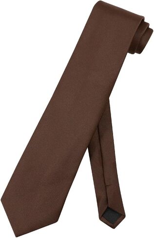 Vesuvio Napoli NeckTie Solid EXTRA LONG CORAL PINK Color Men's XL Neck Tie in Kuwait