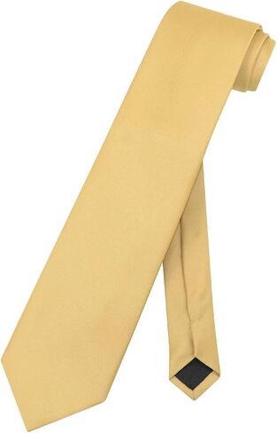 Vesuvio Napoli NeckTie Solid EXTRA LONG CORAL PINK Color Men's XL Neck Tie in Kuwait