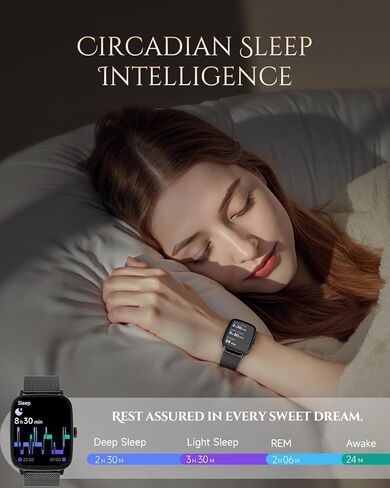 Watch Smart for Women و Android و iOS هواتف متوافقة ، وتتبع للياقة البدنية ، وساعة خطوة Counter Smart ، و Sleep/Heart Rate Health Monitor ، الإجابة/إجراء المكالمات ، IP68 مقاومة للماء ، ذهبية in Kuwait
