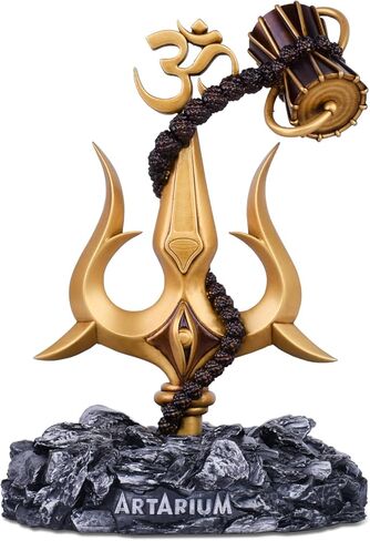 Trishul with Damru Decorative Showpiece for Pooja, Decoration, Car Dashboard, Pack of 1 in Saudi Arabia