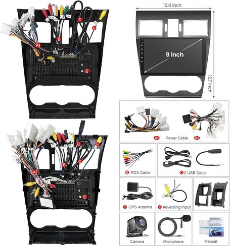 4+64GB Car Radio for Jeep Jeep Grand Cherokee WK 2008-2013 with Carplay & Android Auto, 9 inch IPS Touch Screen Android 13 Car Stereo Receiver with Voice Control Bluetooth 5.2/SWC/FM/WiFi/GPS in Saudi Arabia