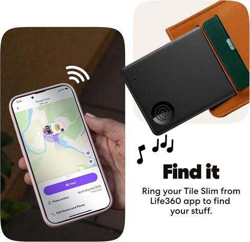Tile by Life360 Slim - Wallet Finder ، Tracker Bluetooth ومحدد العناصر لعلامات الأمتعة ، جوازات السفر والمزيد. كل من iOS و Android متوافقان. مكتشف الهاتف. 1 حزمة (ليمون أكوا) in Kuwait