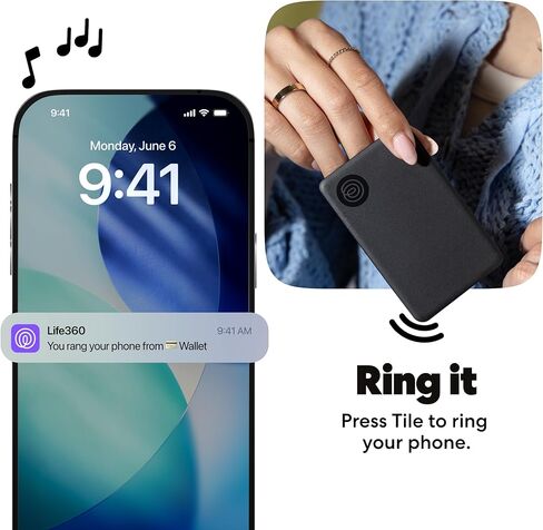 Tile by Life360 Slim - Wallet Finder ، Tracker Bluetooth ومحدد العناصر لعلامات الأمتعة ، جوازات السفر والمزيد. كل من iOS و Android متوافقان. مكتشف الهاتف. 1 حزمة (ليمون أكوا) in Kuwait