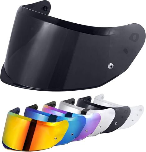 VCOROS Stream II Helmet Visor Face Shield Repalcement Motorcycle Helmets Visor Accessories (Chrome Red) in Kuwait