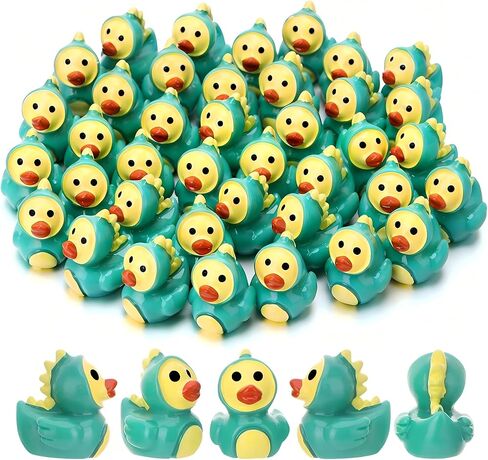 30 Pcs Cow Ducks, Mini Cow Resin Ducks Bulk, Cute Cow Print Duck, Funny Cow-Printed Resin Duck Figurines for Birthday Party Favors Micro Landscape Decorations in Kuwait
