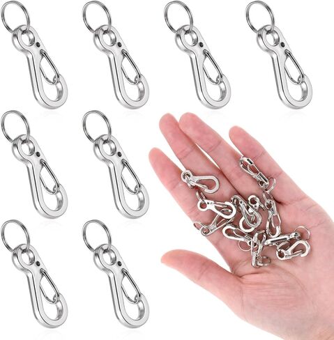 12 Sets Mini Carabiner Clip 1 Inch Small Spring Snap Hook Keychains Tiny Carabiner Clips Mini Paracord Hanging Clips Micro Carabiners for Camera Strap, Backpack Keychains Accessories in Saudi Arabia