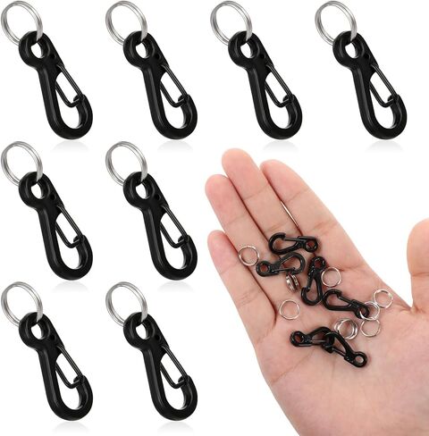 12 Sets Mini Carabiner Clip 1 Inch Small Spring Snap Hook Keychains Tiny Carabiner Clips Mini Paracord Hanging Clips Micro Carabiners for Camera Strap, Backpack Keychains Accessories in Saudi Arabia