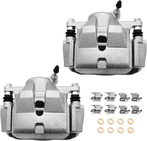 Brake Caliper Front Driver and Passenger Side Caliper with Bracket Caliper for 19-B3196A 19-B3197A 2008-2015 S-cio-n- xB;2012-2017 Toyoto Prius V;12-18 Toyoto RAV-4 Caliper for pair set of 2 in Kuwait