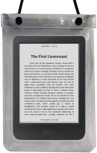 Universal eReader Waterproof Case Cover Tablet Protective Pouch Holder Compatible with 7" Kindle Paperwhite, Oasis/Kobo Libra Colour/Pocketbook/iPad mini 7 8.3" 2024, 6th Generation (Black) in Kuwait