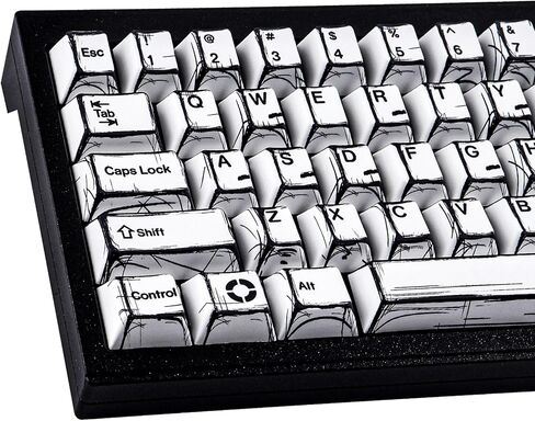 Hyekit PBT Keycaps - Shine Through Double Shot Keycaps, 142 Keys Cherry Profile Backlit Key caps for Cherry Gateron MX Magnetic Switches 60 65 75 100 Percent Mechanical Keyboard (Balck) in Saudi Arabia