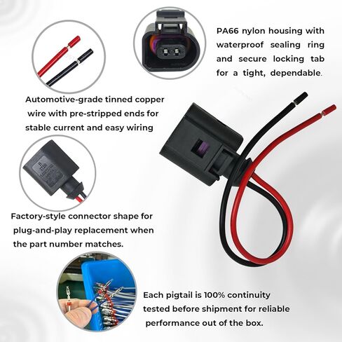 أداة ربط الأسلاك لمرسل/مستشعر درجة الحرارة - S2906: متوافقة مع موديلات Audi وBMW وPorsche وSeat وVolkswagen in Kuwait