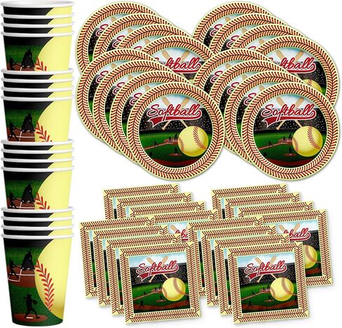 Lacrosse Birthday Party Supplies Set Plates Napkins Cups Tableware Kit for 16 in Saudi Arabia