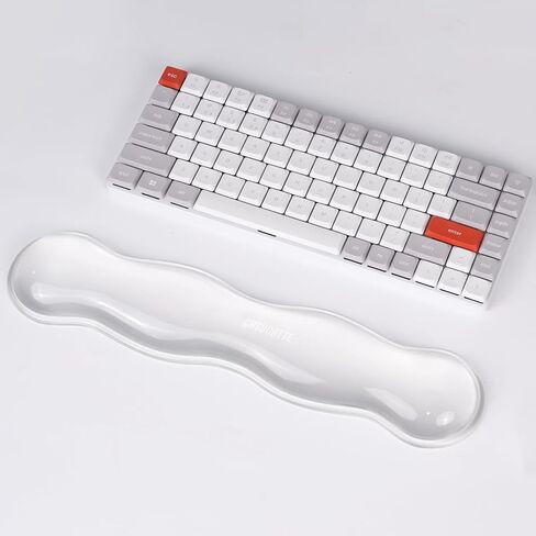 CASUCATTE-Clear Gel Wrist Rest for Keyboard - Super Non-Slip, Soft & Comfortable, Washable, Relieve Office or Gaming Wrist Pain in Kuwait