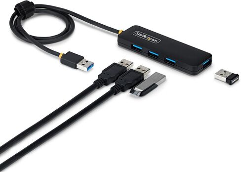 Startech.com 4-port USB-A HUB ، USB 3.0 (5GBPS) نقل البيانات ، مدعوم من الحافلة ، محور MINI Travel ، فاصل USB متعدد المنافذ المحمولة ، PC Windows ، MacBook ، IMAC ، Chromebook ، Surface والمزيد in Saudi Arabia