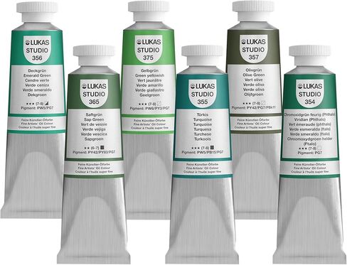 LUKAS Studio Artist Oil Color Paints - High-Pigment Oil Paint Made with Natural Binder for Artist, Painting, & More! - [Titanium White - 200 mL] in Saudi Arabia