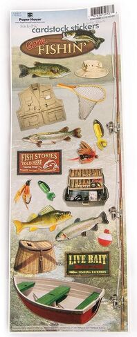 ملصقات بطاقات ورقية STCX-0096E من شركة Paper House Products، جون فيشينغ in Kuwait