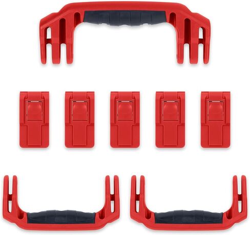 Pelican 1615 Replacement Handle & Latch Set by ColorCase - Red Handles & Push Button Latches in Saudi Arabia