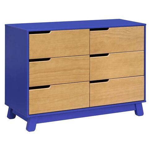Babyletto Hudson 6-Drawer Assembled Double Dresser in Washed Natural and White, Greenguard Gold Certified in Saudi Arabia